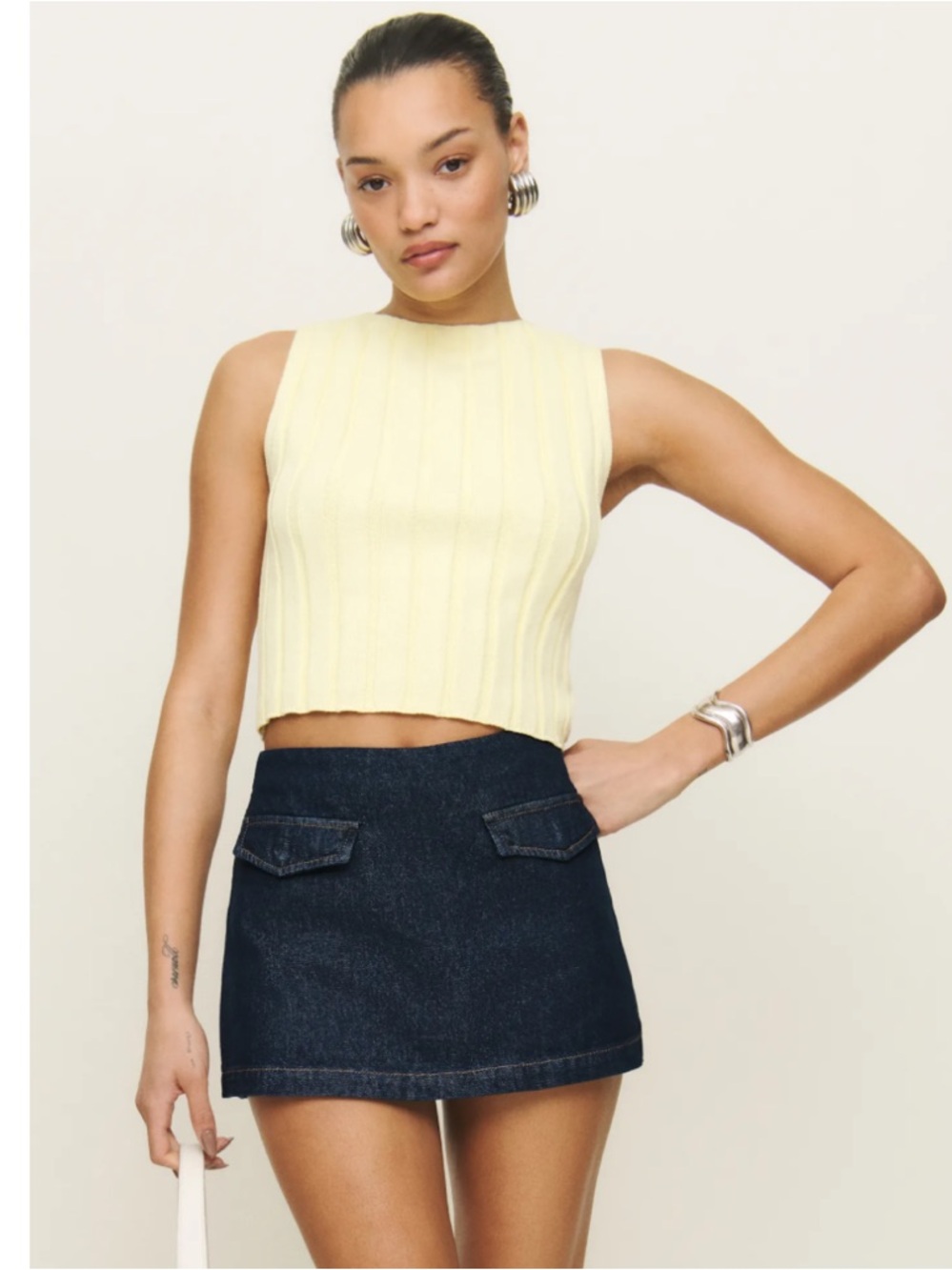 Reformation Callie Tank Pineapple